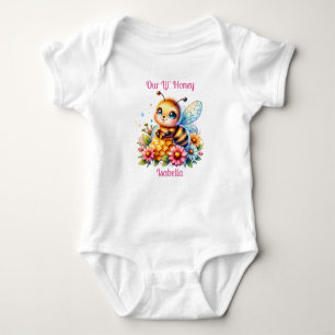 Body Para Bebê Nosso Mel Lil   Abelhas de mel personalizadas