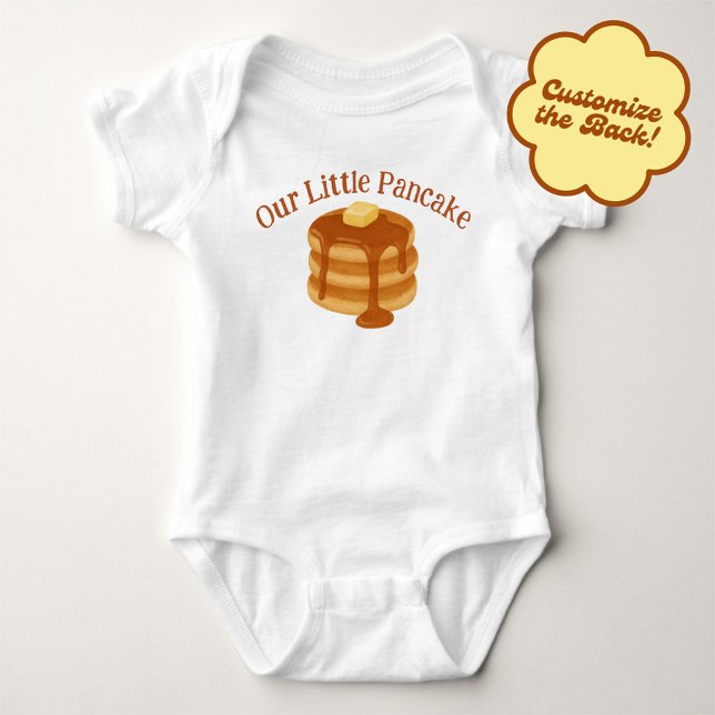 Body Para Bebê Nosso Pequeno Tema de Café da Manhã com Panqueca  (Criador carregado)