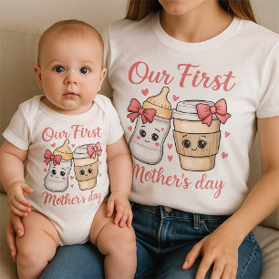 Body Para Bebê Nosso primeiro Dia de as mães
