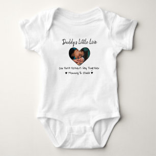 Body Para Bebê Nosso Primeiro Dia de os pais Junto Coração Pequen