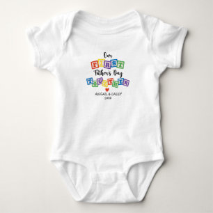 BODY PARA BEBÊ NOSSO PRIMEIRO DIA DE OS PAIS JUNTOS