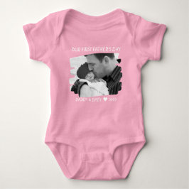 Body Para Bebê Nosso Primeiro Novo papai E Foto De Bebê Rosa