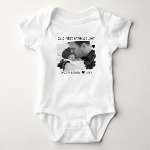 Body Para Bebê Nosso Primeiro Novo papai E Foto Do Bebê
