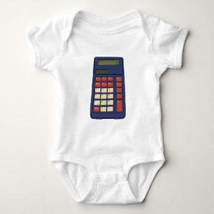 Body Para Bebê Nostalgia da Escola de Matemática Calculadora do a