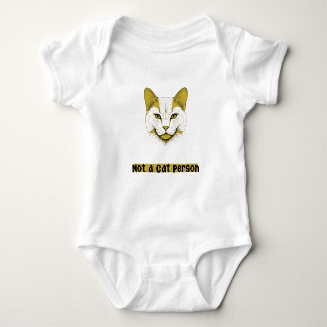 Body Para Bebê Not a Cat Person – Funny Toddler Bodysuit (Frente)