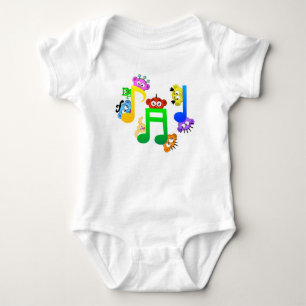 Body Para Bebê Notas do divertimento da música do peekaboo do