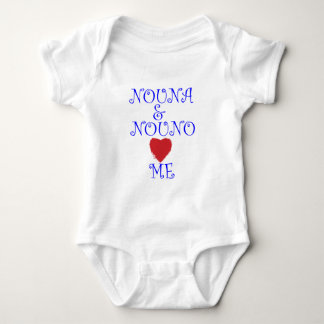BODY PARA BEBÊ NOUNA E NOUNO AMAM-ME