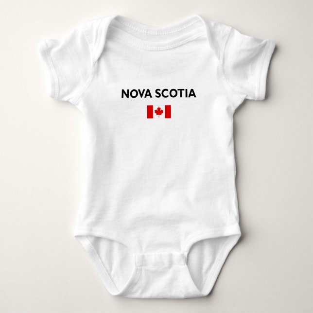 Body Para Bebê Nova Escócia Canadá Sinalizador canadense Light-Co (Frente)