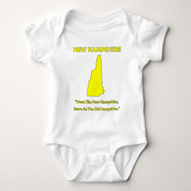 Body Para Bebê Nova Hampshire - Conheça a Nova Hampshire... (Frente)