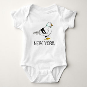 Body Para Bebê Nova Iorque NYC Pigeon Bird