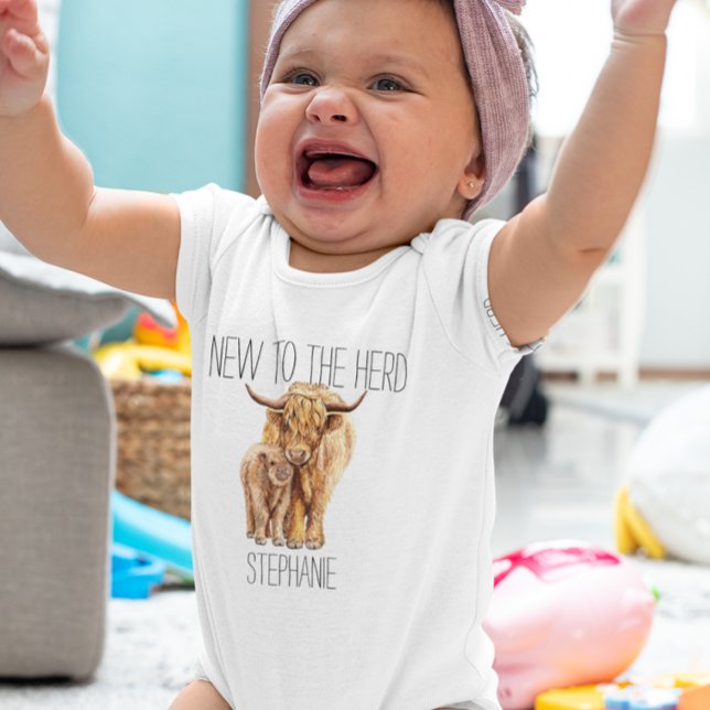 Body Para Bebê Nova para a serragem do vitelo do planalto (Criador carregado)