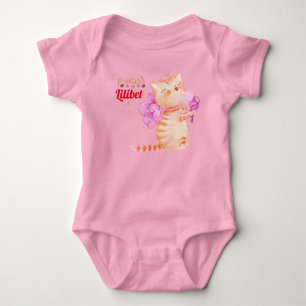 Body Para Bebê Nova Princesa Lilibet Cute Kitten Chamada Bebê B