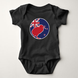 Body Para Bebê Nova Zelândia Kiwi New Zealander National Fla