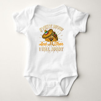 Body Para Bebê Novidade do Taco cada agora & então eu caio
