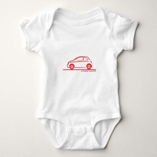 Body Para Bebê Novo Fiat 500 Cinquecento (Frente)