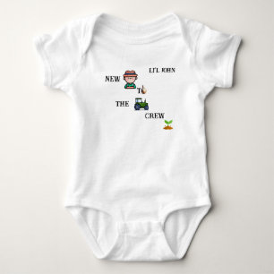 Body Para Bebê "Novo na Tripulação" Agricultura Personalizável