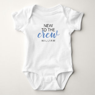 Body Para Bebê Novo Na Tripulação Azul