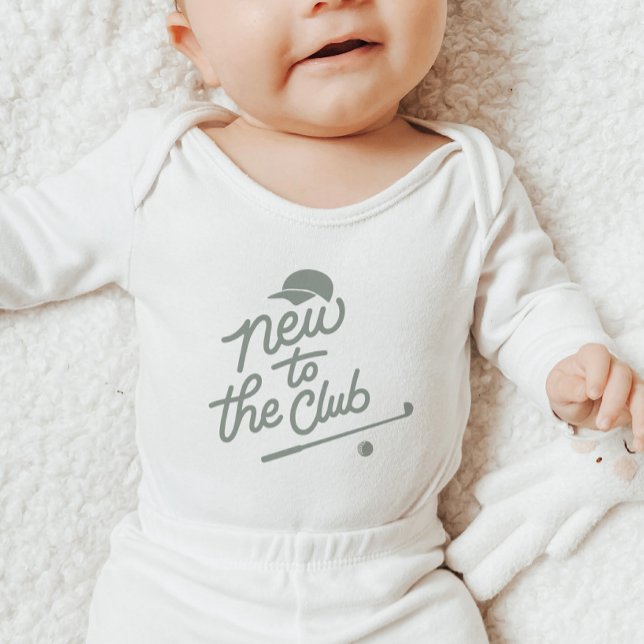 Body Para Bebê Novo no Clube de Golfe (Zazzle New to the Club Golf Baby Bodysuit)