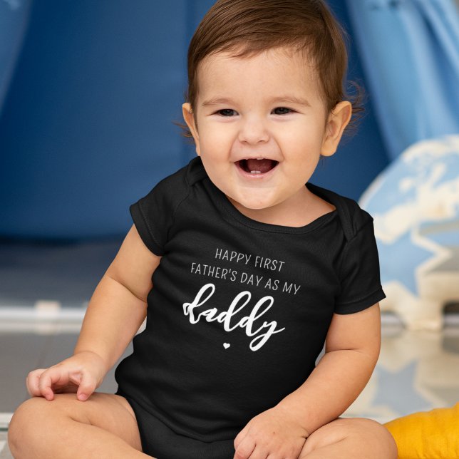 Body Para Bebê Novo papai moderno bonito Primeiro Dia de os pais (Criador carregado)