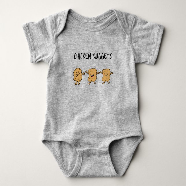 Body Para Bebê Nuggets Engraçados (Frente)