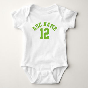 Body Para Bebê Número de Nome Personalizado de Jersey do Blue &