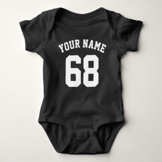 Body Para Bebê Número de Nome Personalizado do Sports Jersey 