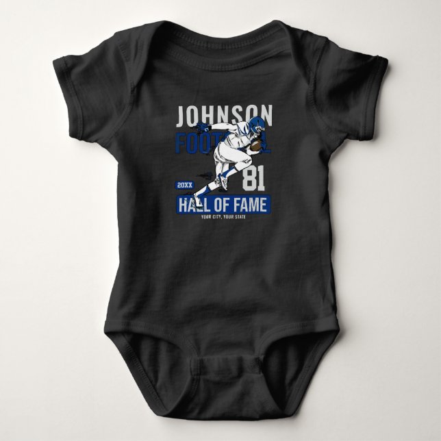 Body Para Bebê NÚMERO DE NÚMERO DA Equipe DE Futebol Personalizad (Frente)