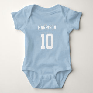 Body Para Bebê Número monograma do nome personalizado de esporte
