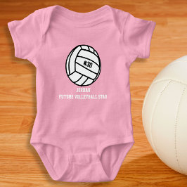 Body Para Bebê Número Personalizado Do Jogador De Voleibol, Nome,