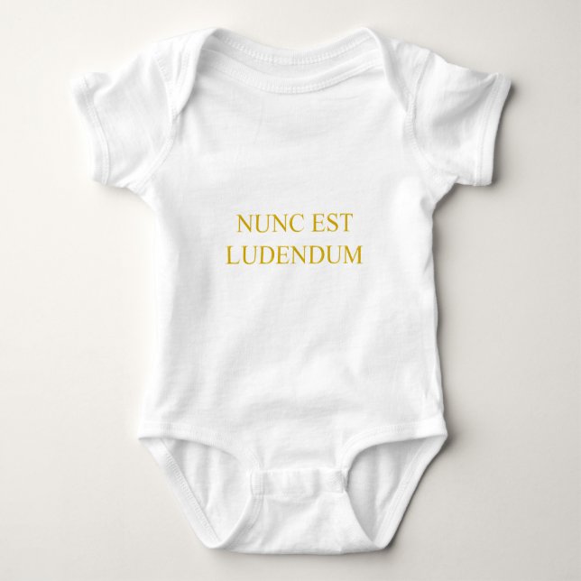 Body Para Bebê nunc latim est ludendum latin (Frente)