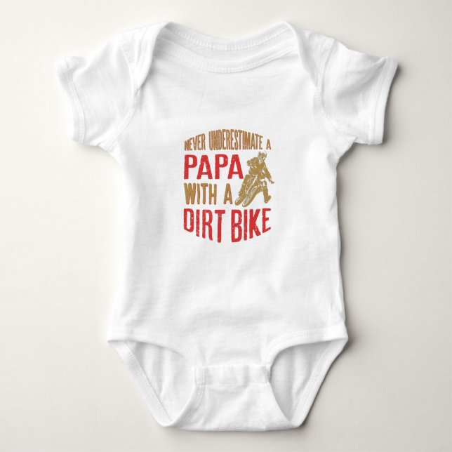 Body Para Bebê Nunca Subestime Um Papa Com Uma Bicicleta De Sujei (Frente)