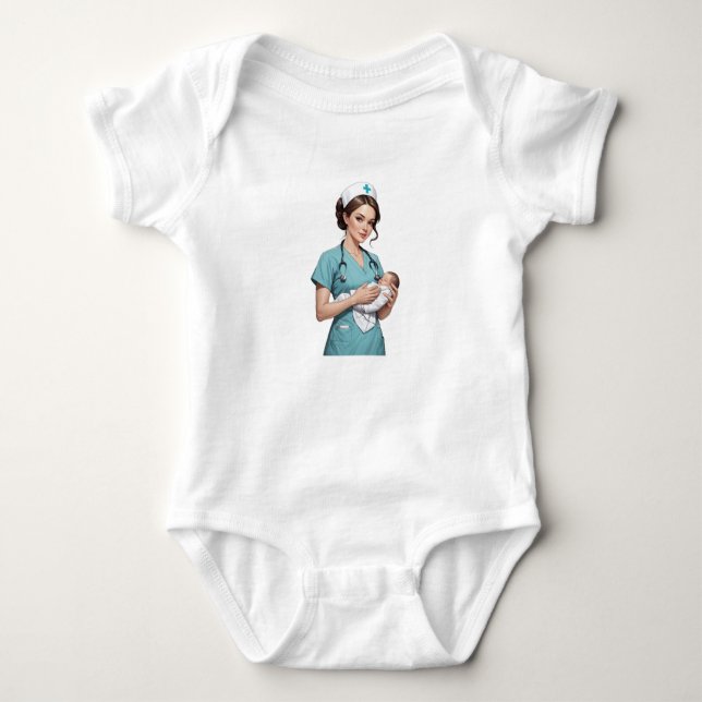 Body Para Bebê Nurse Holding Newborn – Gentle Care Medical Design (Frente)