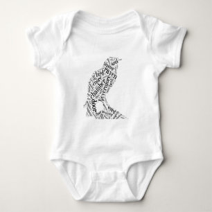 Body Para Bebê Nuvem da palavra do corvo