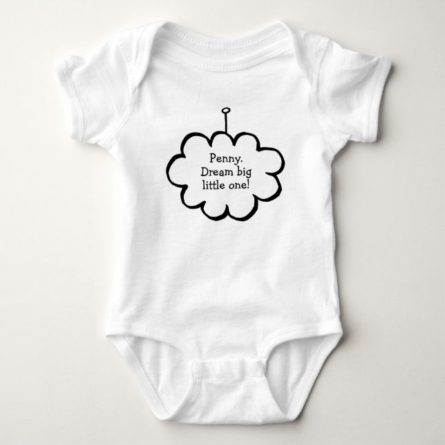 Body Para Bebê Nuvem Personalizada na Corda (Frente)