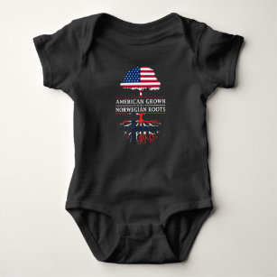 Body Para Bebê O americano crescido com norueguês enraíza  