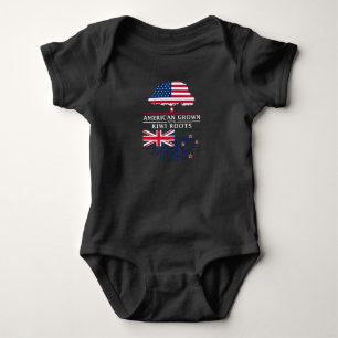 Body Para Bebê O americano crescido com quivi enraíza Nova