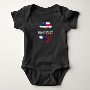 Body Para Bebê O americano crescido com taiwanês enraíza