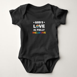 Body Para Bebê O Amor de Deus é Totalmente Inclusivo Mês do Orgul