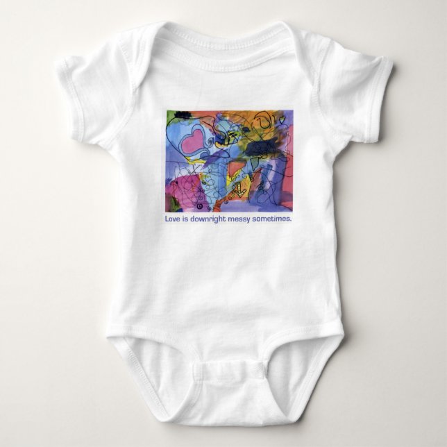 Body Para Bebê o amor é desarrumado extremoso (Frente)
