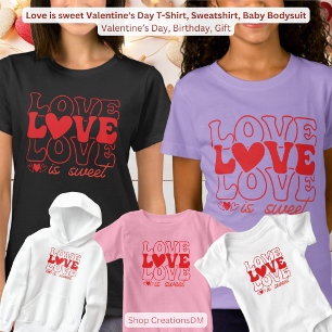 Body Para Bebê O amor é doce T-Shirt Dia de os namorados, Sweatsh