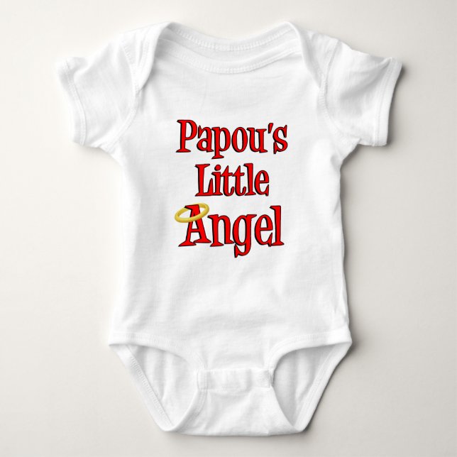 Body Para Bebê O Anjo Pequeno de Papou (Frente)
