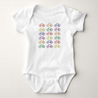 O arco-íris Bicycles o Bodysuit do bebê