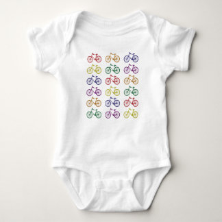 Body Para Bebê O arco-íris Bicycles o Bodysuit do bebê