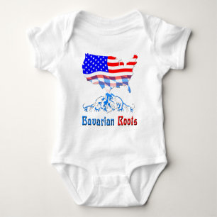 Body Para Bebê O Bavarian americano enraíza o T do bebê