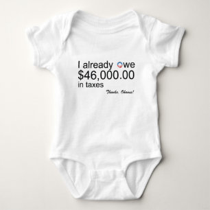 Body Para Bebê O bebê deve $46k nos impostos