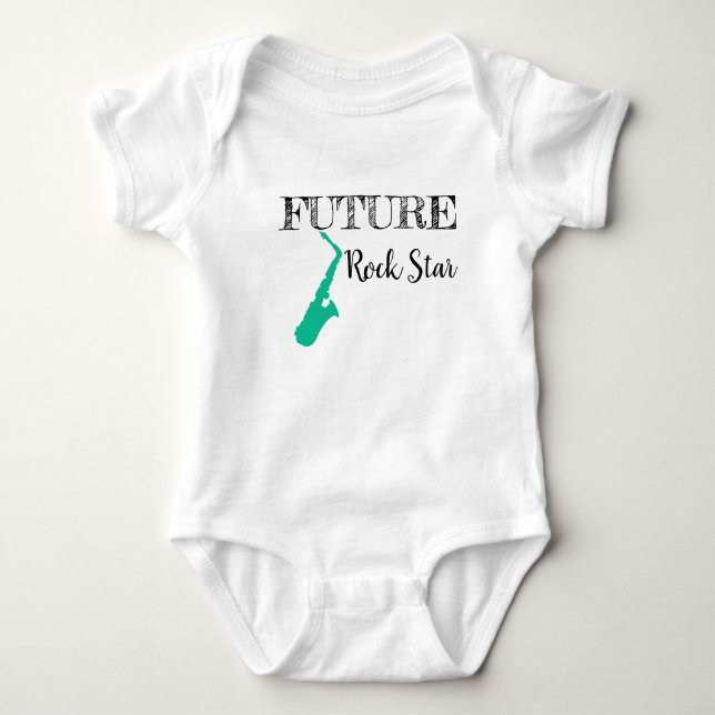 Body Para Bebê O Bebê do Future Rock Star (Frente)