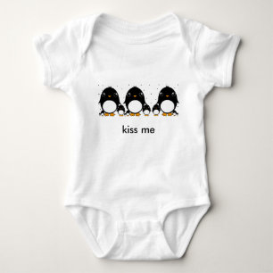 Body Para Bebê o bebê do pinguim, beija-me