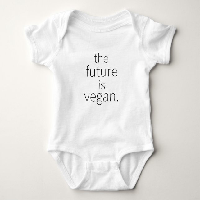 Body Para Bebê O bebê do Vegan cresce - o futuro é Vegan (Frente)