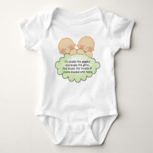 Body Para Bebê O bebê gêmeo poen o bodysuit unisex