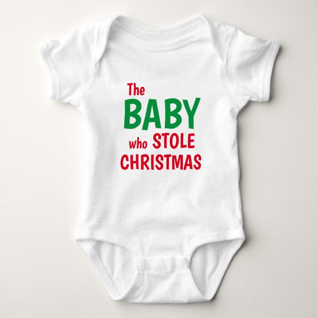 Body Para Bebê O Bebê Que Roubou O Bebê De Natal (Frente)